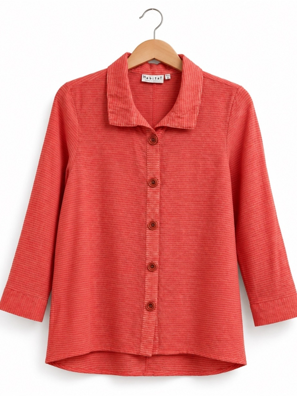 HABITAT | Coral Button-Up Blouse